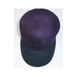 Casquette feutrine violet noir