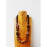 Collier bois orange
