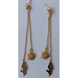 Boucles Martinique et hibiscus