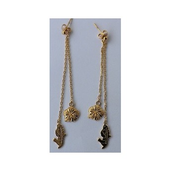 Boucles Martinique et hibiscus