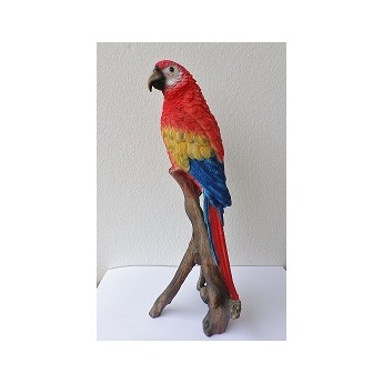 Perroquet sur socle bois