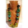 Collier fleurs bois